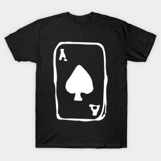 Ace of Spades Doodle White T-Shirt